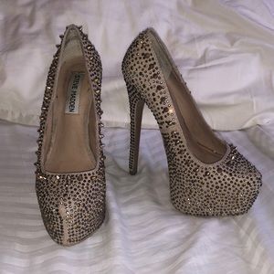 Steve Madden Gold Platform Heels